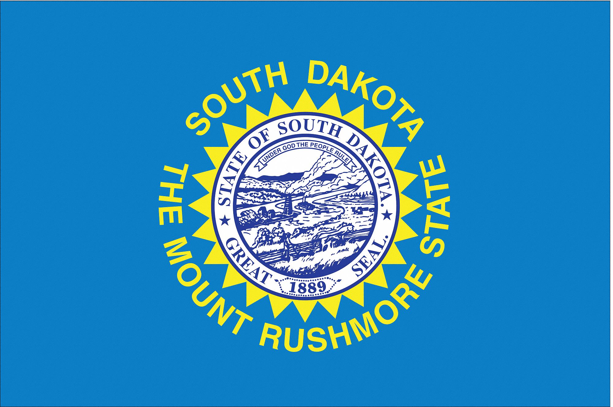 Nylglo South Dakota State Flag 3 Fth X 5 Ftw Outdoor 2nen5144960 Grainger