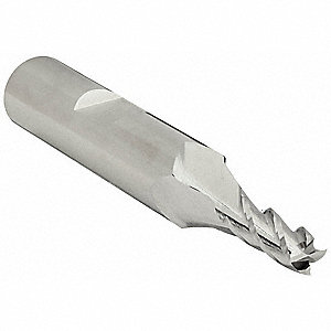 SQUARE END MILL, CENTRE CUTTING, 4 FLUTES, 9/64 IN MILLING DIAMETER, ½ IN CUT, HSS