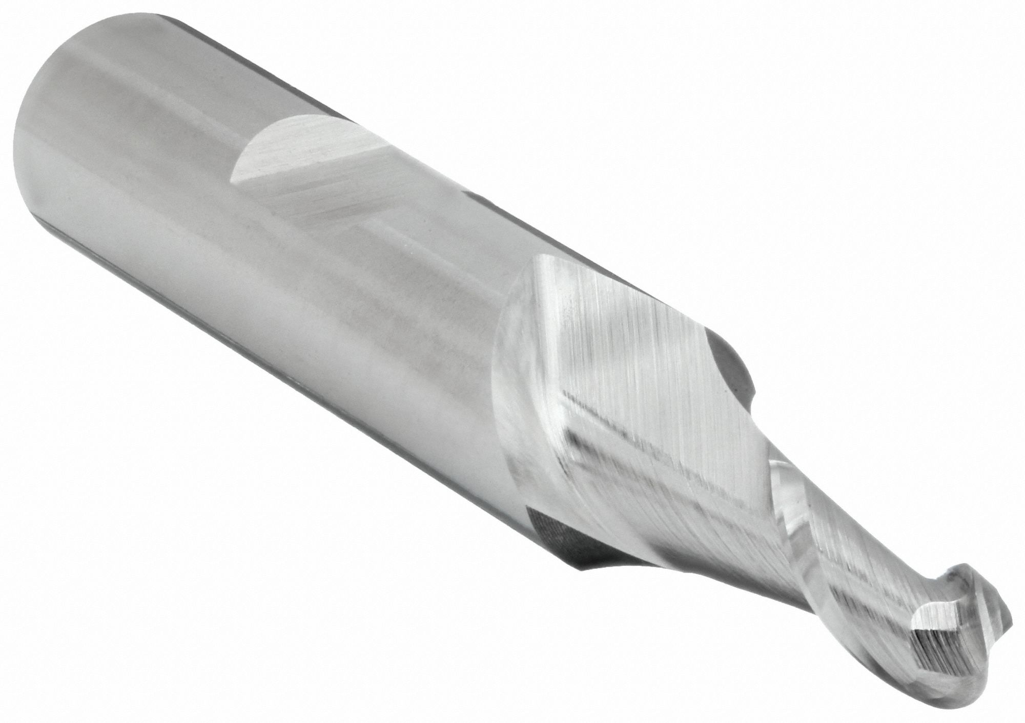 BALL END MILL, 2 FLUTES, 3/16 IN MILLING DIAMETER, ½ IN CUT, 2.3 IN L, COBALT