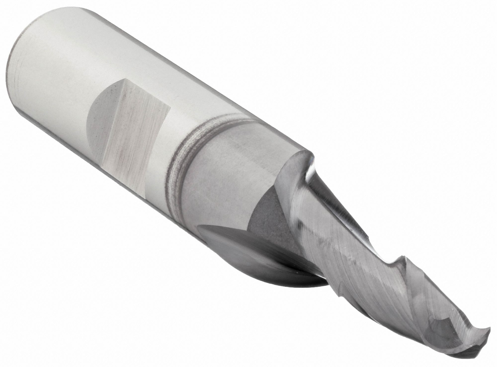 BALL END MILL, 2 FLUTES, ¼ IN MILLING DIAMETER, ⅝ IN CUT, 2.4 IN LENGTH, COBALT