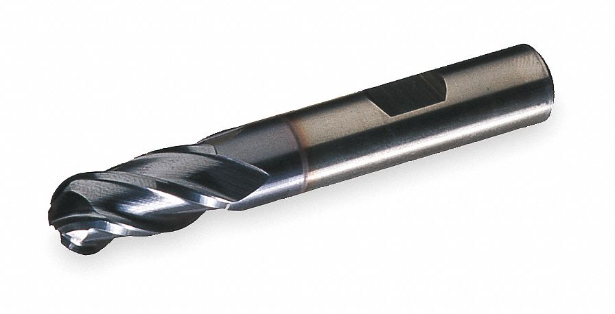 Cleveland C39713 HG-3 High Speed Steel Single End 3-Flute Center Cutting Finisher End Mill