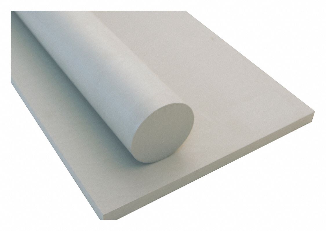 GRAINGER APPROVED Plastic Sheet 1 in Plastic Thick, 12 in W x 24 in L