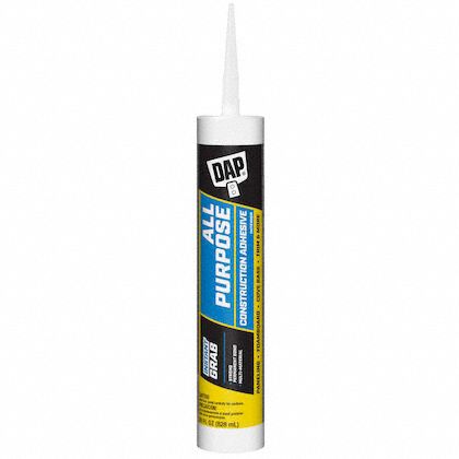 Construction Adhesive: All Purpose, 28 fl oz, Cartridge, White, 15 g/L VOC Content Wt