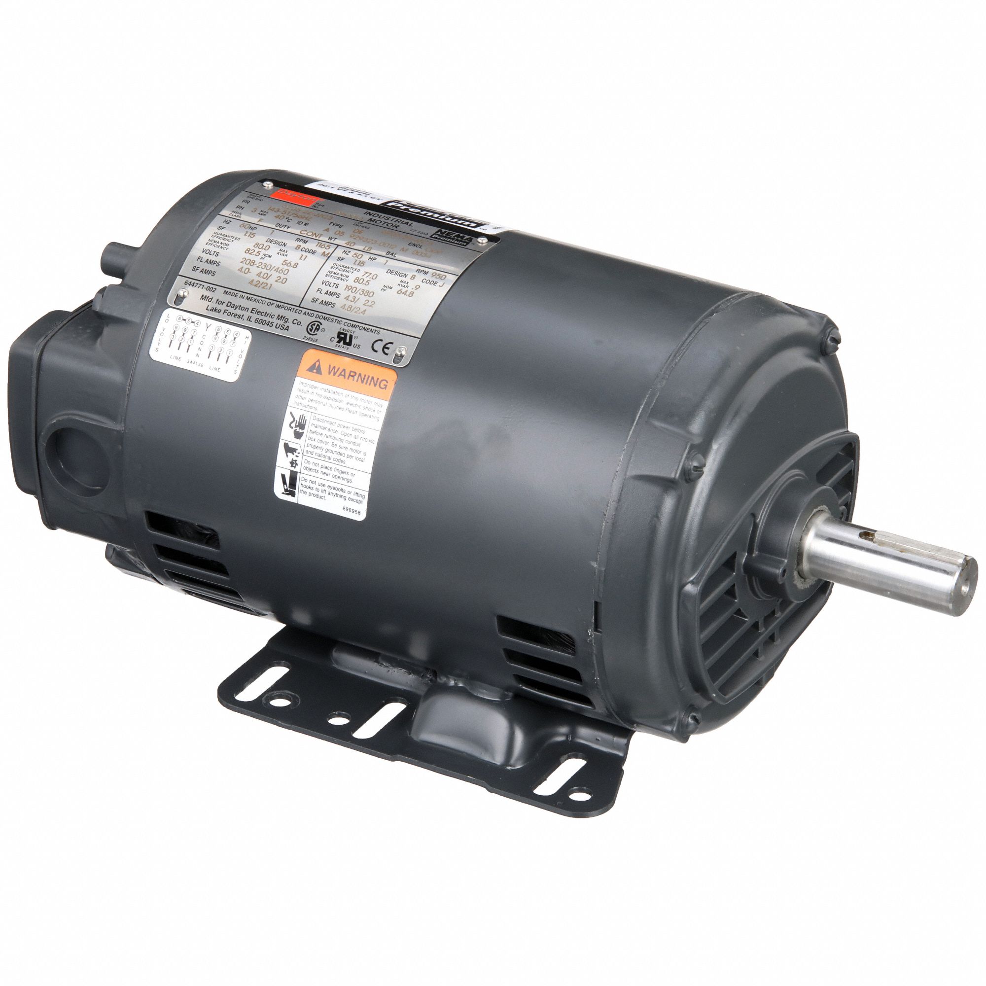 MTR,3 PH,OUV,ABR,1 HP,1170TR/MIN,143-5T
