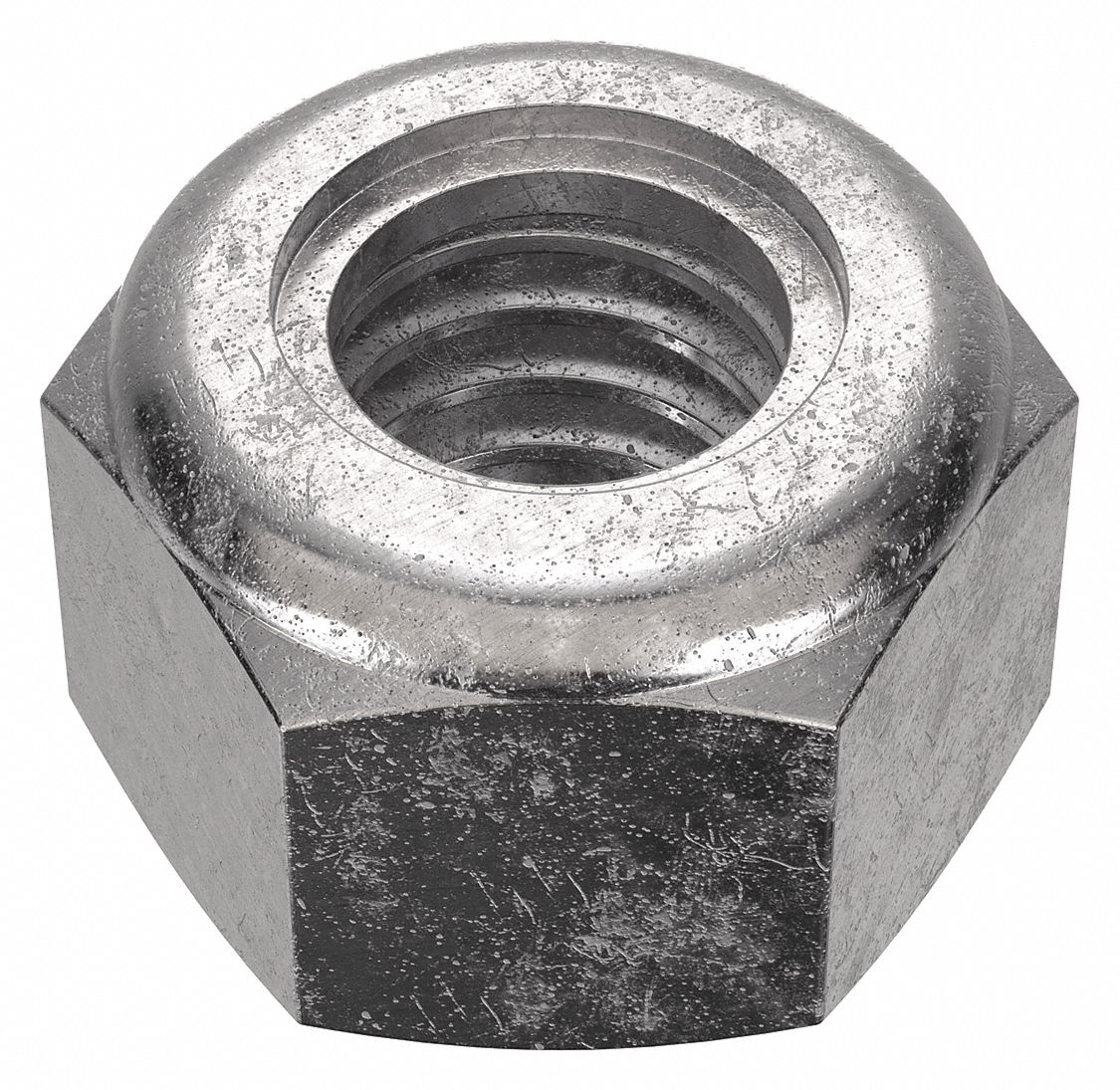 Lock Nut: Nylon Insert, Std Hex, 5/16"-18 Thread Size, Stainless Steel, 316, Plain, 5, 000 PK