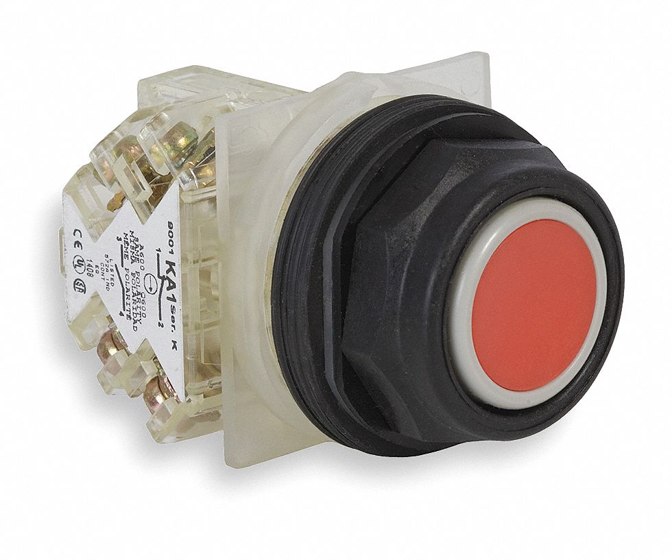 Flush Push Button Operator: Non-Illuminated, Flush Profile, Non-Metallic, 30 mm
