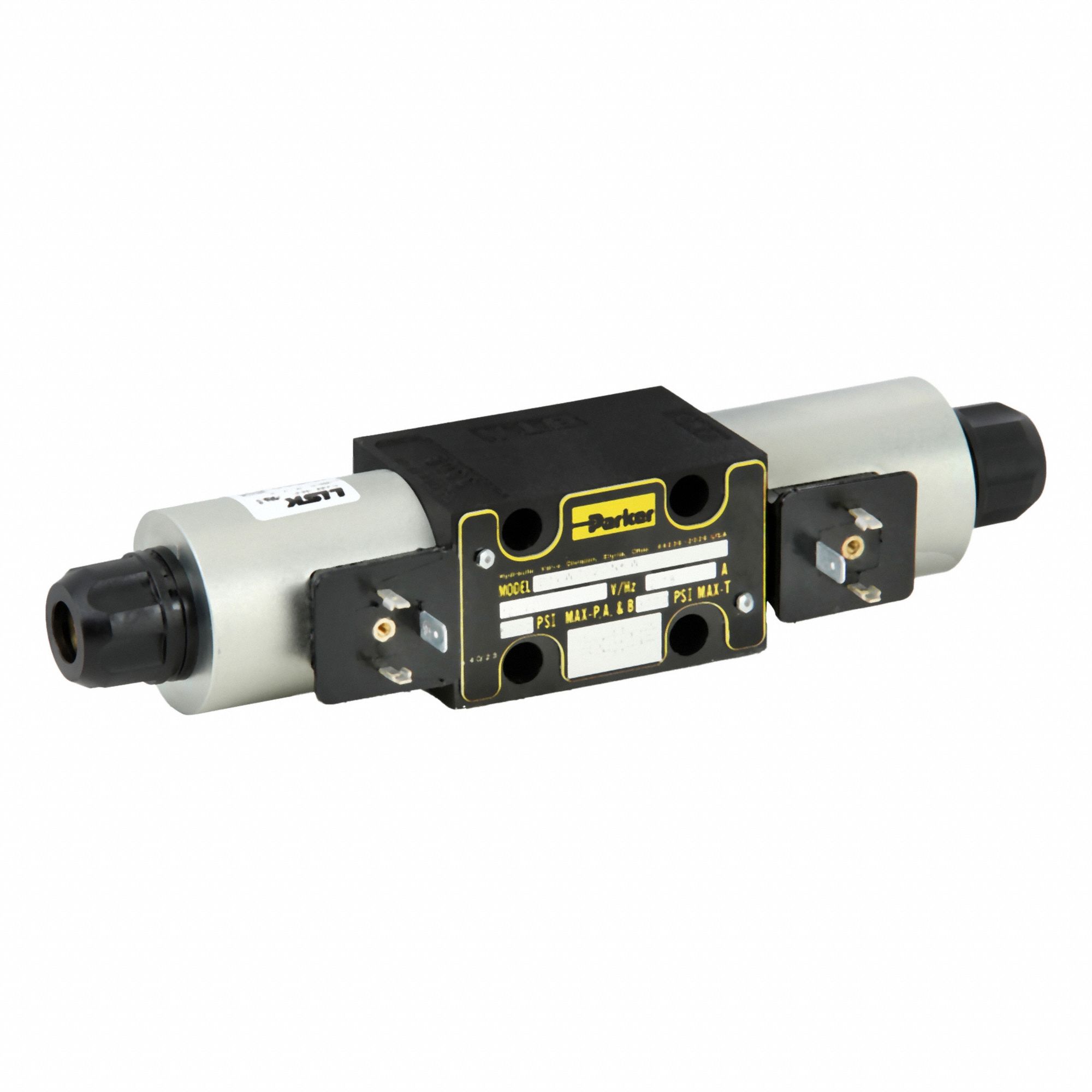 Hydraulic Directional Valve: 20 gpm Max Flow Rate, D03 NFPA Size, Three Positions, 12V DC
