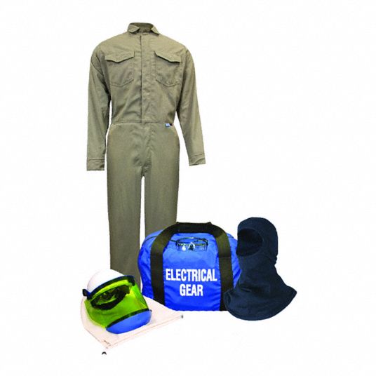 NATIONAL SAFETY APPAREL, XL, 8 cal/sq cm ATPV, Arc Flash Clothing Kit 2NNK2KIT2CVPR08NGBXL