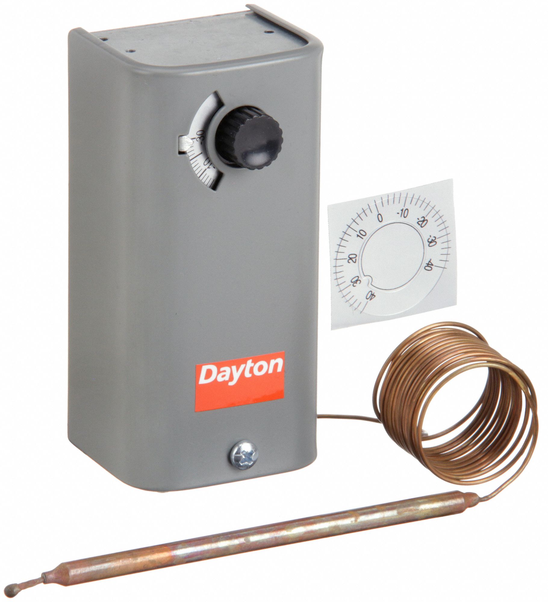 LINE VOLT MECHANICAL THERMOSTAT, -30 °  TO 90 ° F, STEEL, FIXED, 3 ° F, 120V/240V/277V AC