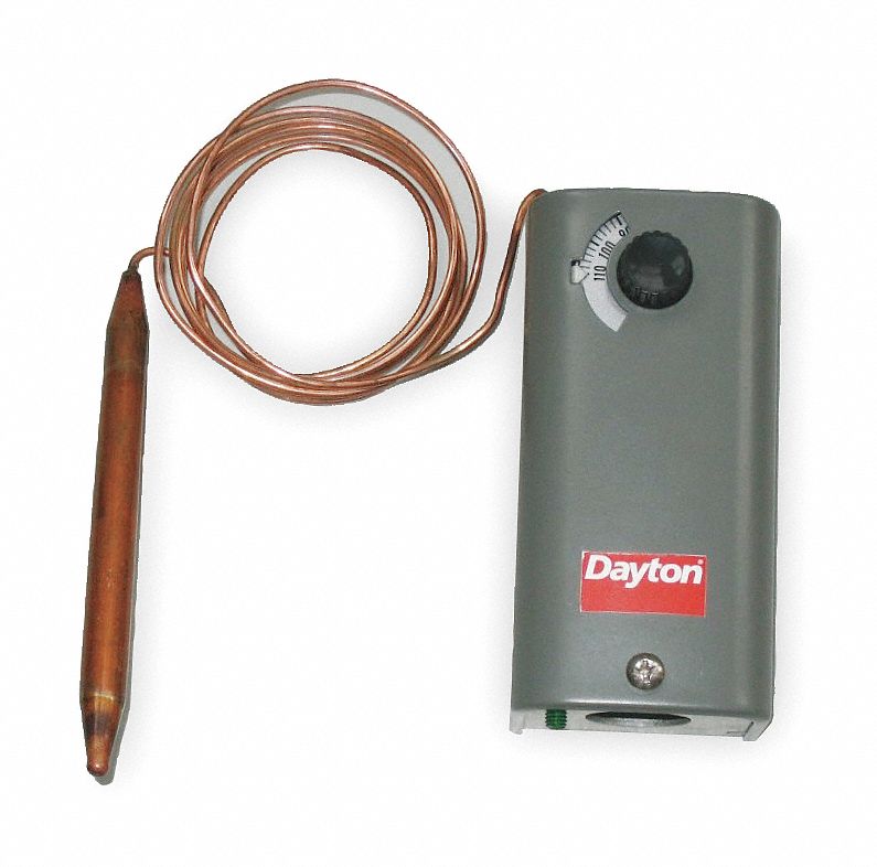 DAYTON Line Volt Mechanical Tstat for Heating/Cooling, 24 to 600VAC