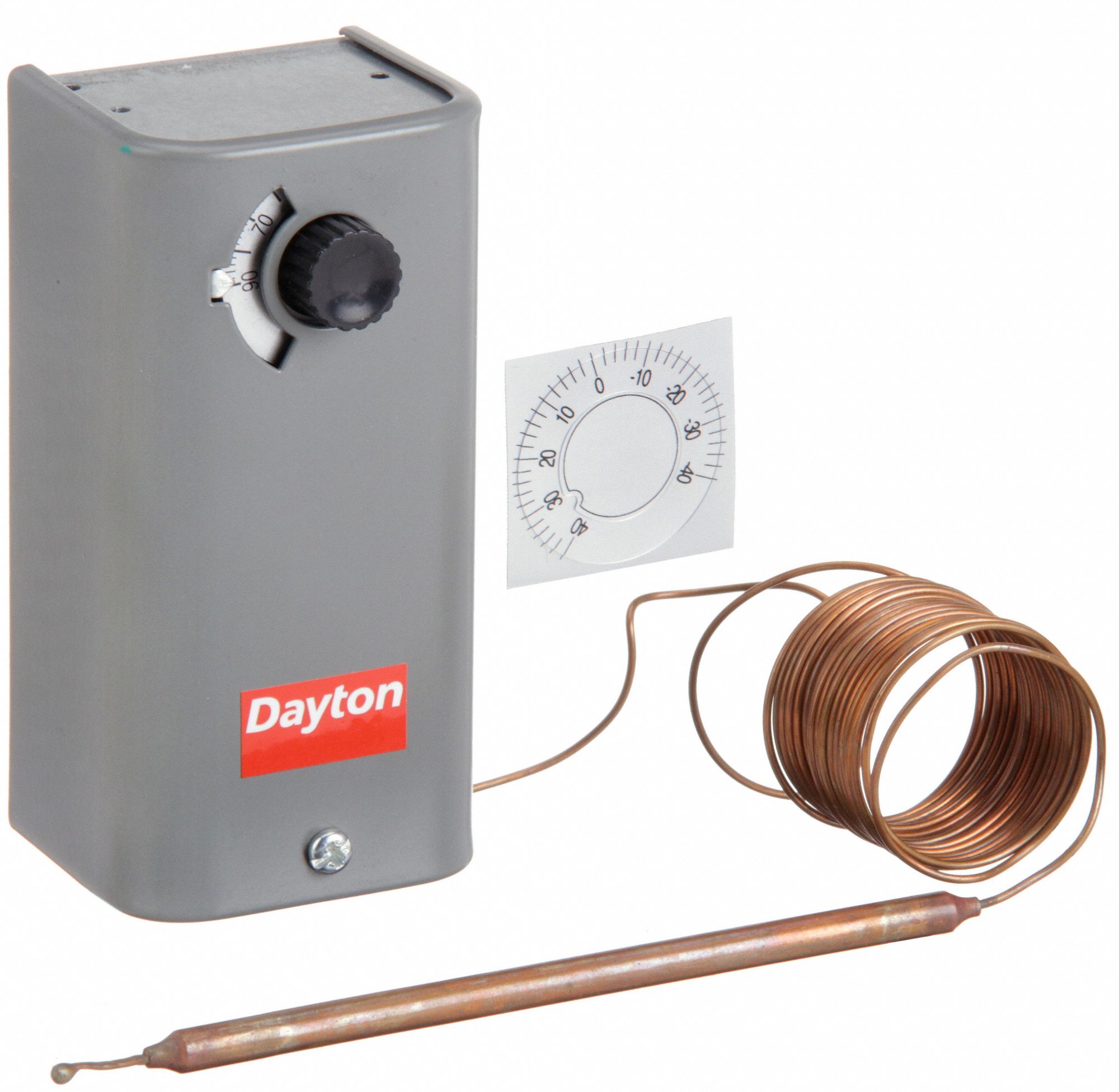LINE VOLT MECHANICAL THERMOSTAT, -30 °  TO 90 ° F, STEEL, FIXED, 3 ° F, 120V/240V/277V AC
