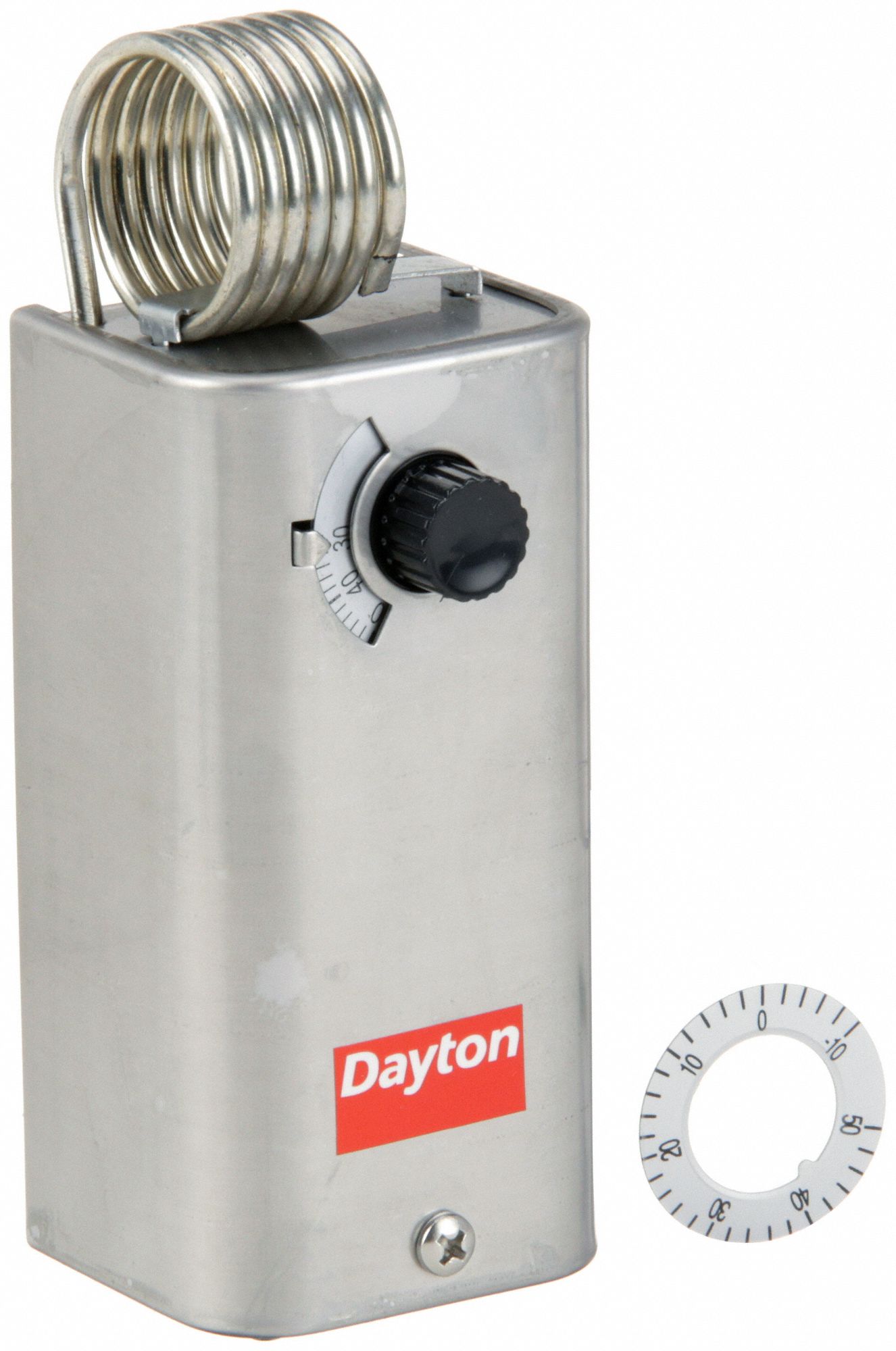 LINE VOLT MECHANICAL THERMOSTAT, COOL ONLY, STAINLESS STEEL, 30 °  TO 110 ° F, 3½ ° F, 120 TO 270V AC