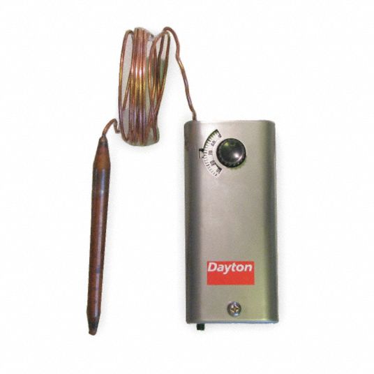 DAYTON Line Volt Mechanical Tstat for Heating/Cooling, 24 to 600VAC