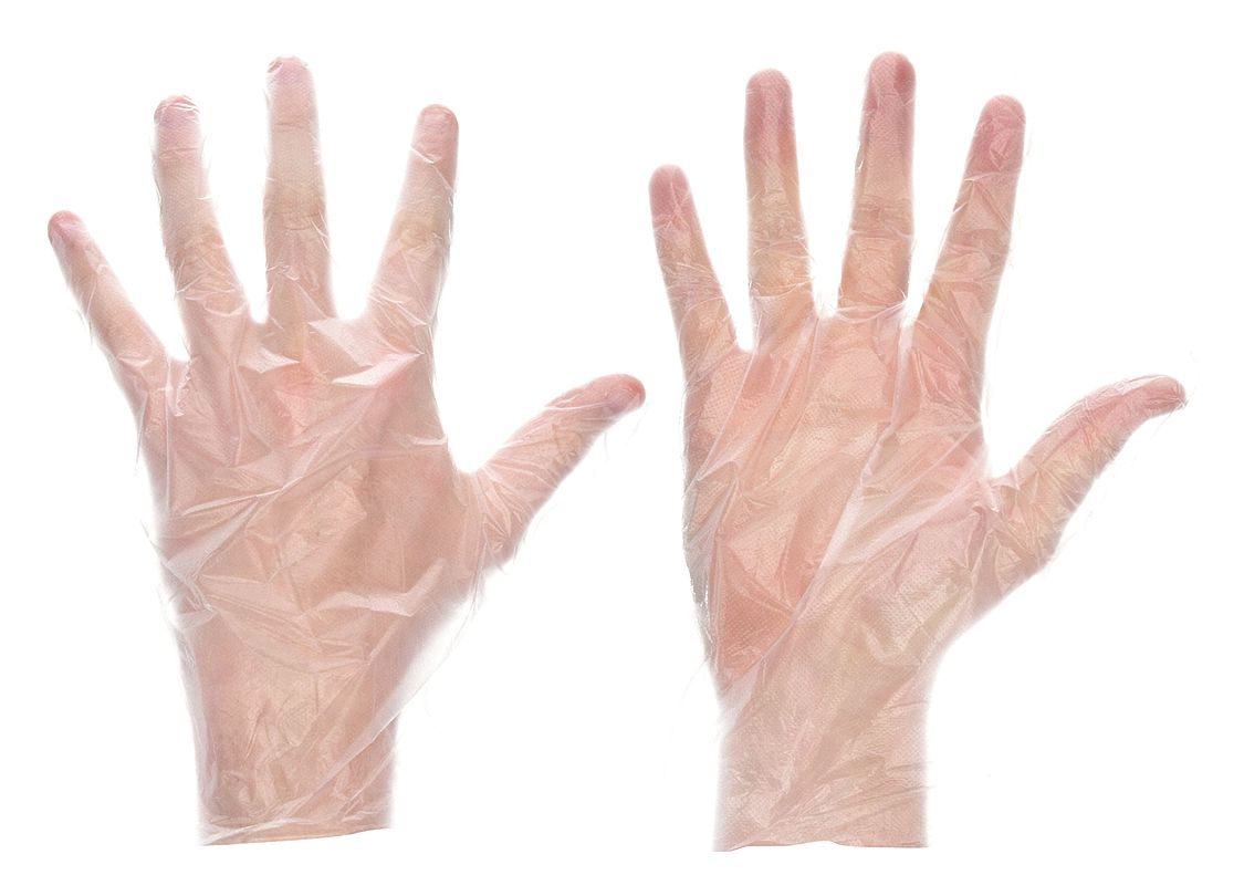 GANTS JETABLES,DE QUALITÉ ALIMENTAIRE,M(8),1MIL,SANS POUDRE,PE,GRAIN,PLEIN