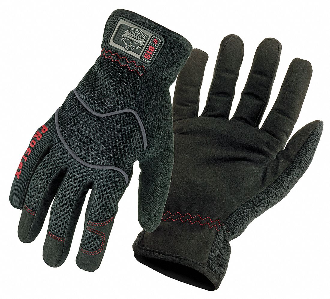 PROFLEX 815 MECHANICS GLOVES, BLACK, M/8, WING THUMB, EXTENDED GAUNTLET CUFF
