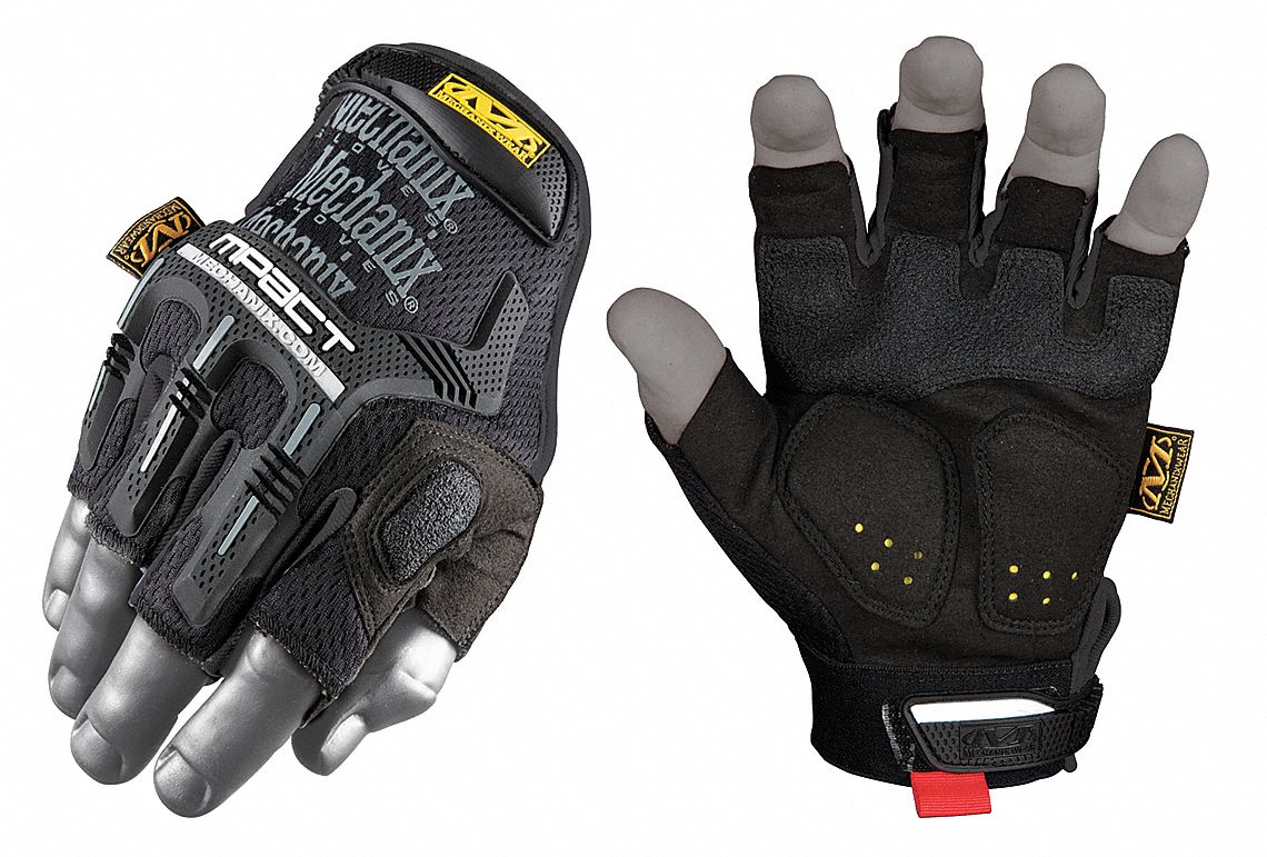 AntiVibration Gloves,M/L,Black,PR Grainger