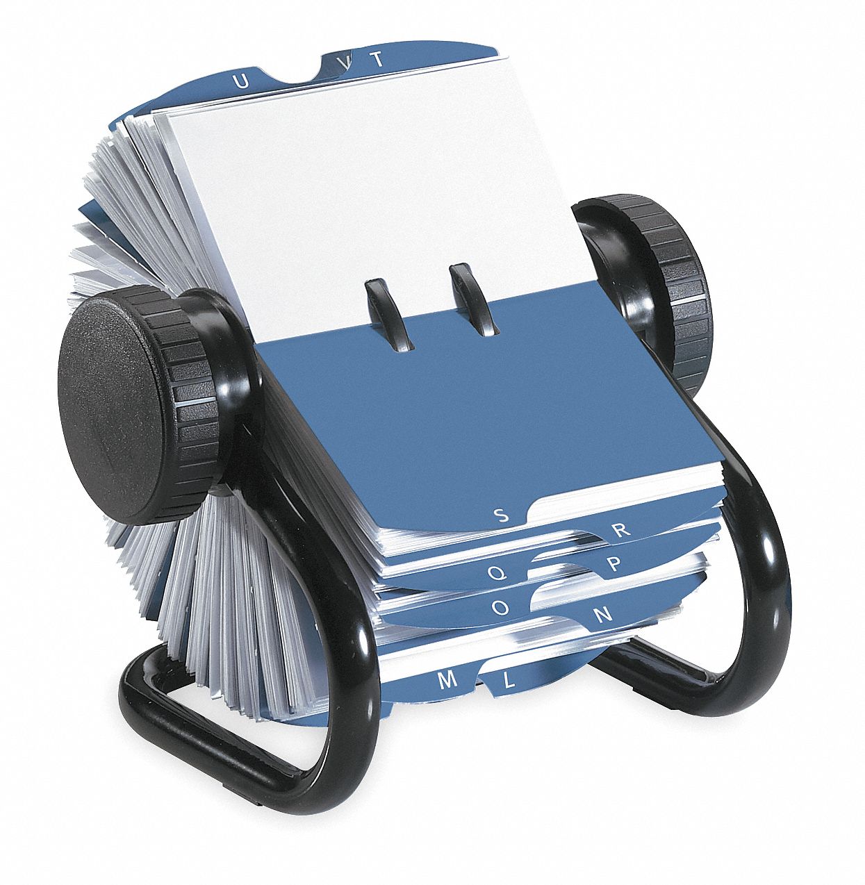 4.4 x 8.2 cm Rolodex 1753M2 Tan Rotary Card File with 2000 Cards 1 3/4 x 3 1/4 with Lock and Key 