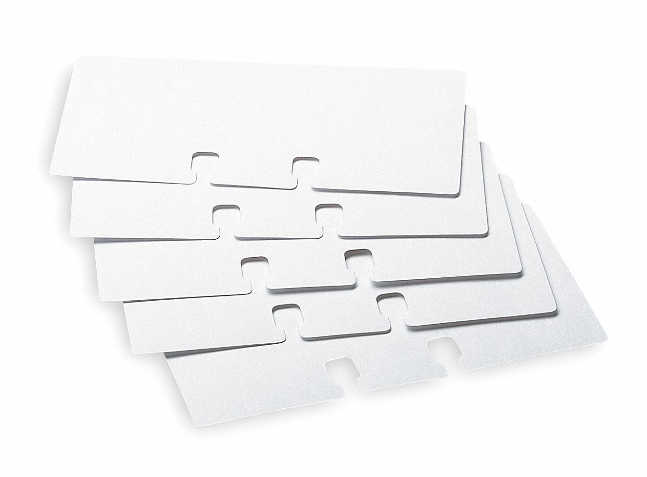 Business Card Refills: White, 2 1/4 in Lg, 4 in Wd, (100) 2-1/4 x 4 in Plain Refills, 100 PK