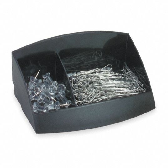 Paper Clip Dish,Blk,Recycled Plastic Grainger