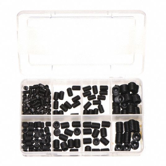 195 Pieces, 6 # of Sizes, Socket Set Screw Assortment - 2NRZ5|WWG-DISP ...