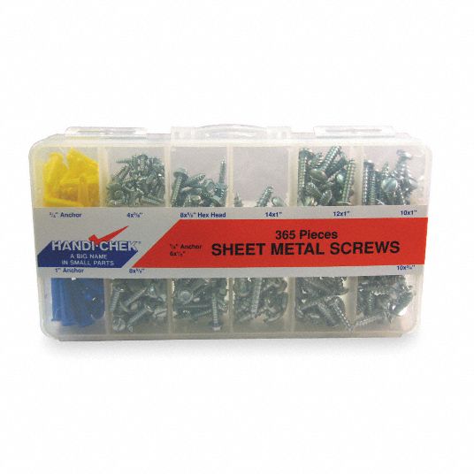 ITW BEE LEITZKE Sheet Metal Screws and Plastic Anchors Assortment