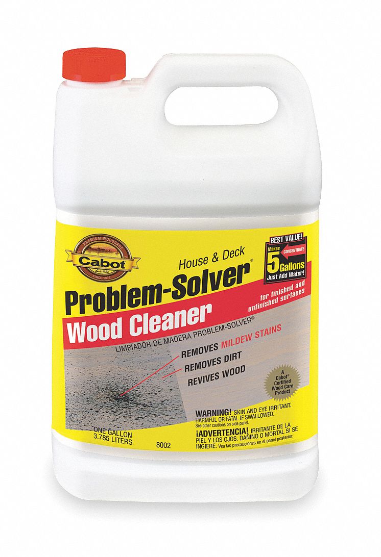 Cabot None Wood Cleaner, Clear, 1 Gal - 2ntc4