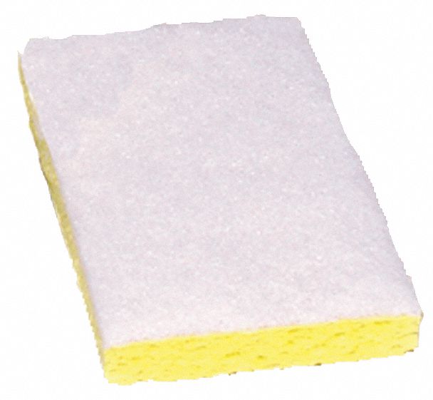 SCRUBBER SPONGE,6 IN L,WHITE,PK20