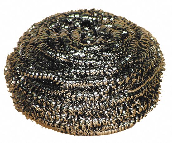 SCRUBBER,3 IN L,SILVER,PK6