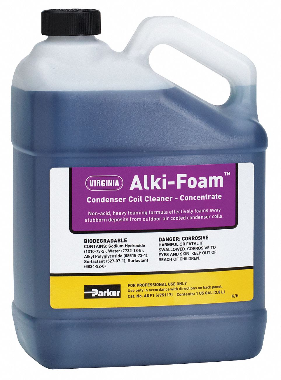 VIRGINIA Liquid Condenser Cleaner, 1 gal, Purple Color, 1 EA 2NTK6