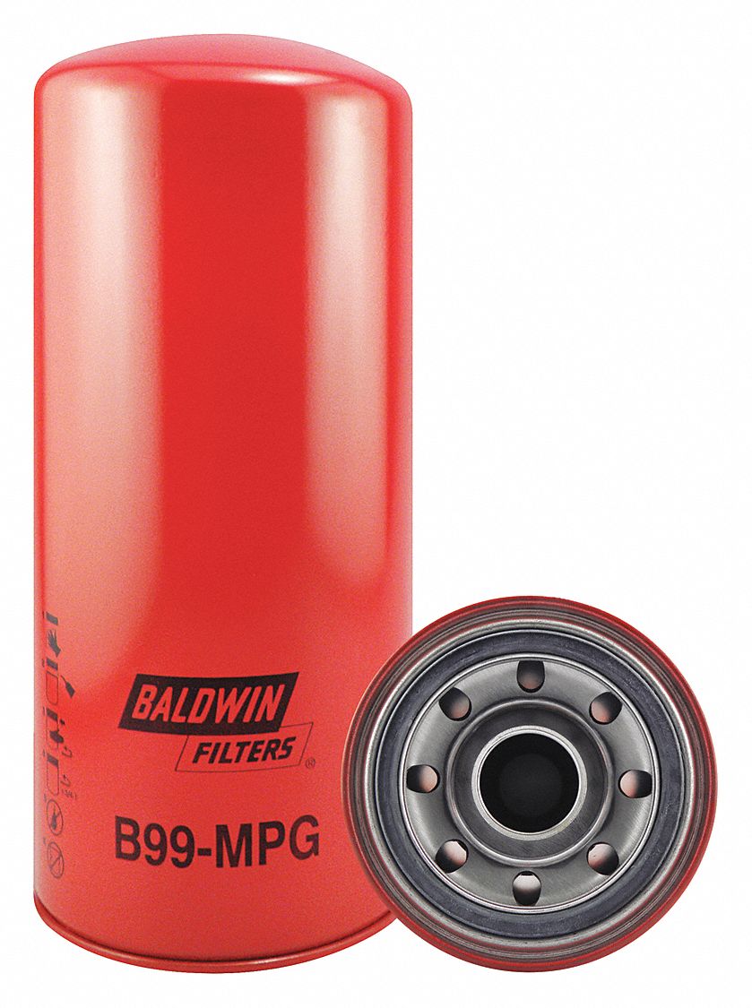 BALDWIN FILTERS, 11/2" Thread Size Automotive Filters, 12 3/32 in Lg