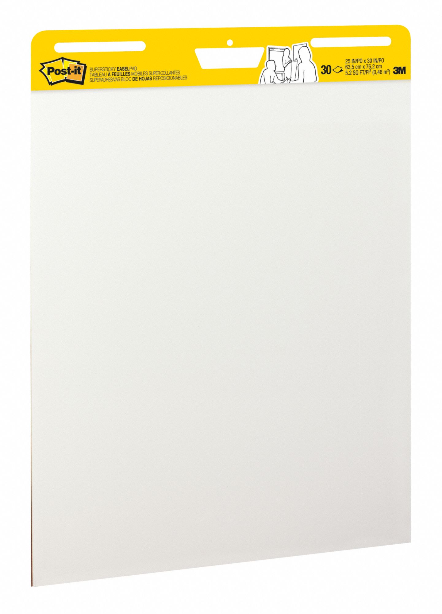 POSTIT Easel Pad Plain, 25 in x 30 in Sheet Size, 30 Sheets, 4 PK