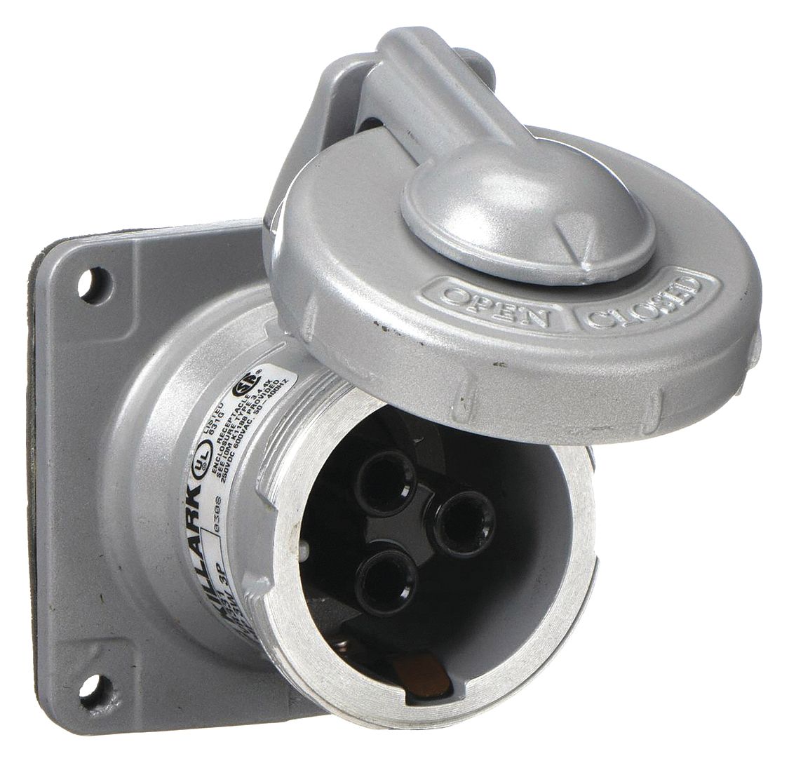 30 A, 600V AC/250V DC, Pin and Sleeve Receptacle 2NVN9VR331 Grainger