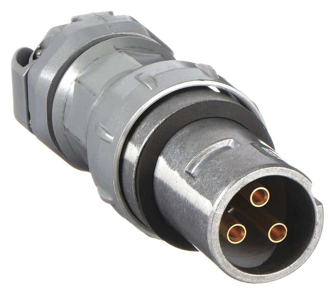 PIN AND SLEEVE PLUG, 60 A, 250V DC/600V AC, STYLE 1 GROUNDING