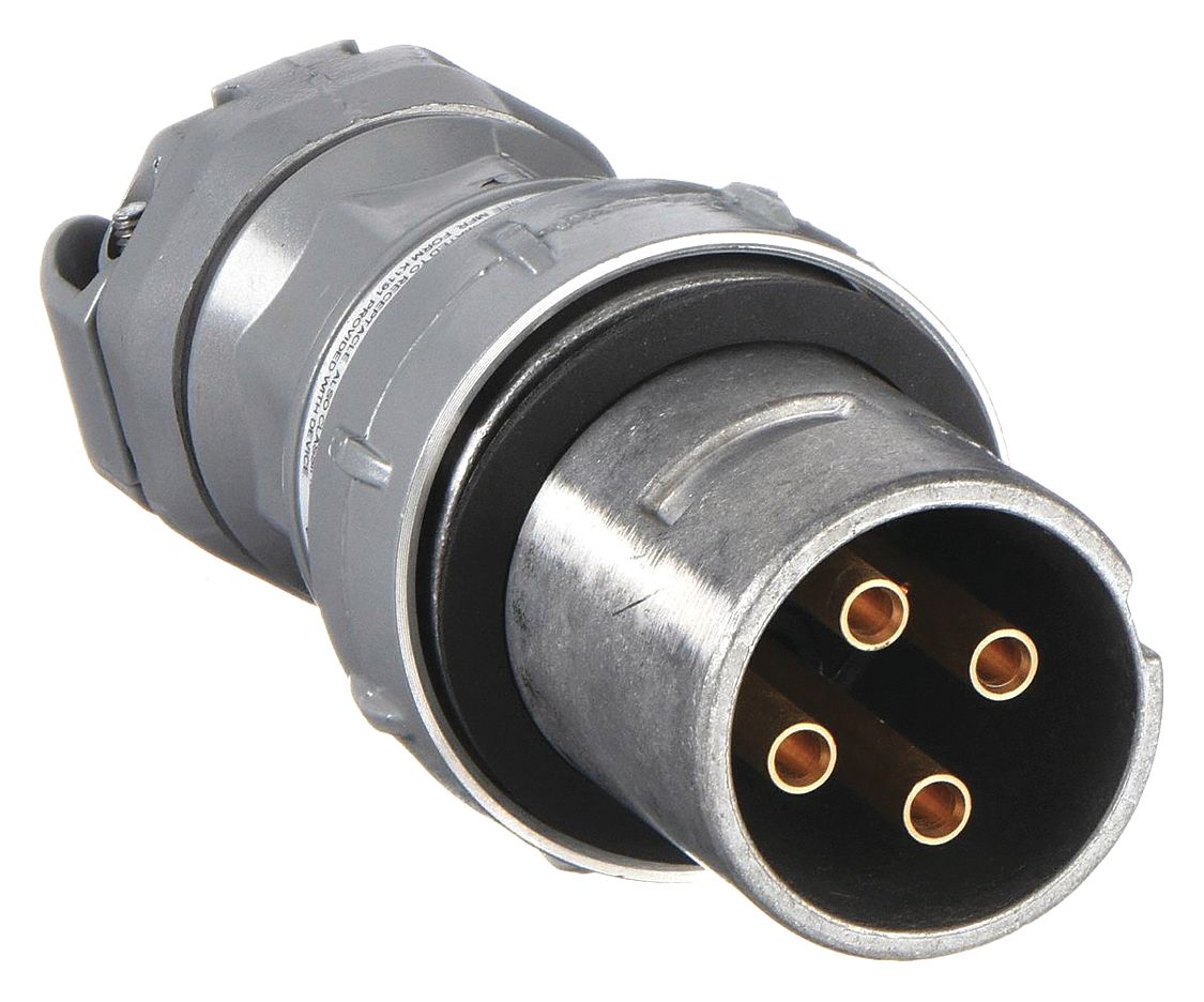 PIN AND SLEEVE PLUG, 60 A, 250V DC/600V AC, STYLE 1 GROUNDING, CSA CERTIFICATIONS/UL LISTED
