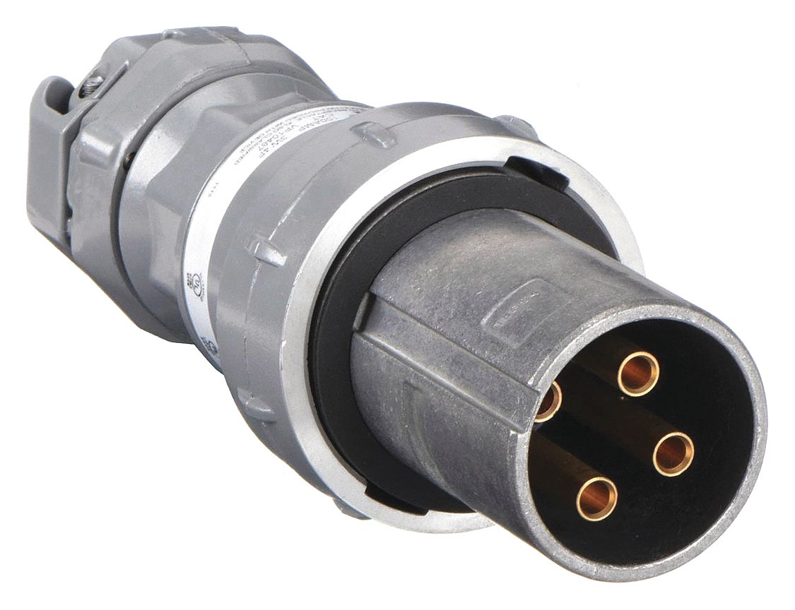 PIN AND SLEEVE PLUG, 100 A, 250V DC/600V AC, STYLE 2 GROUNDING, CSA CERTIFICATIONS/UL LISTED