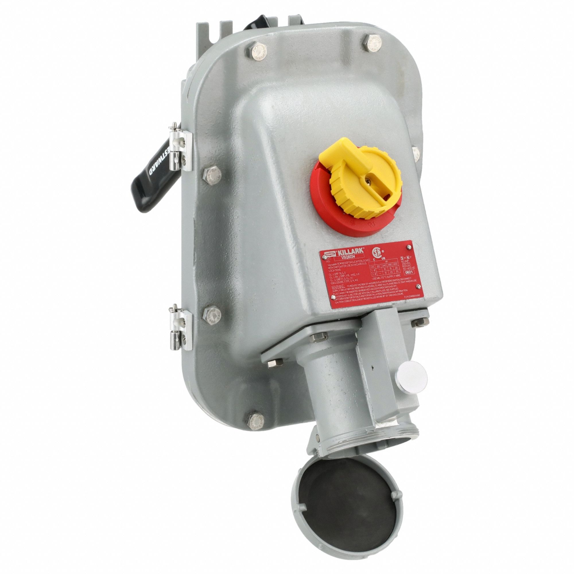 Mechanical Interlock Device: Non-Fused, 60 A, 600V AC, 1/3 hp Horsepower Rating, Metallic