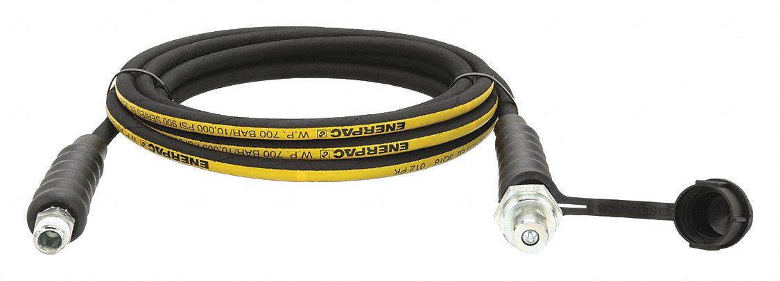 HYDRAULIC HOSE ASSEMBLY, ¼ IN ID, CH604 X NPTF, 20 FT L, BLACK, ⅜ X ⅜ IN FITTING