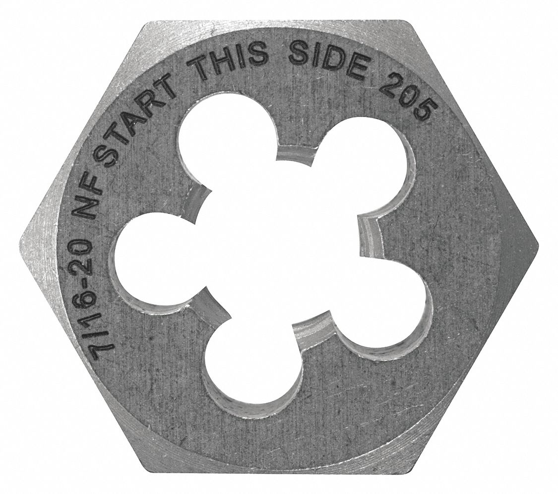 BOSCH Hex Threading Die, Thread Size 7/16"20, UNF, Solid 2NWT2