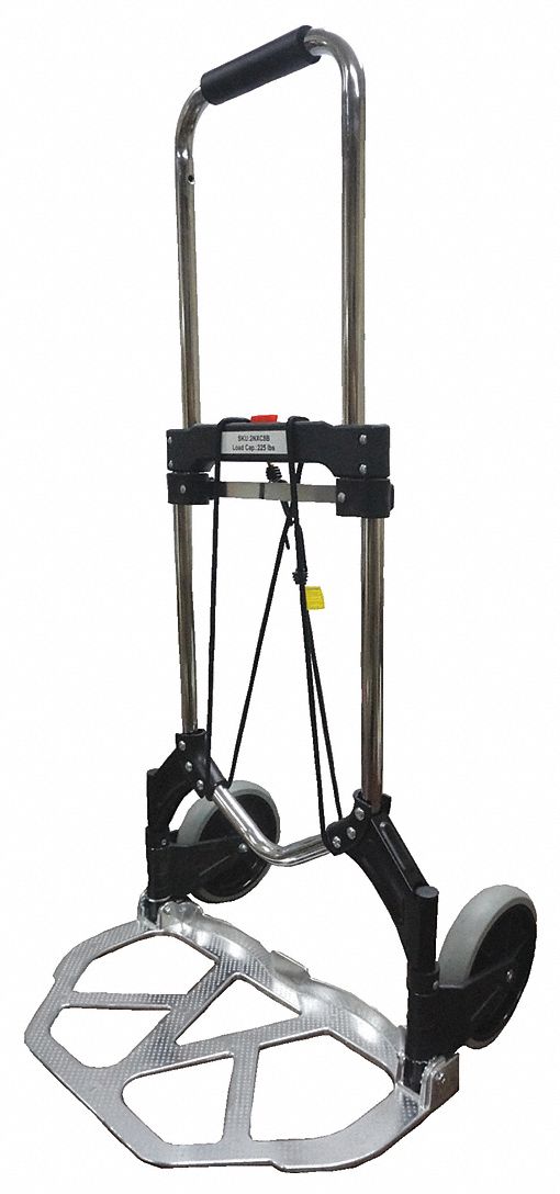 4 Wheels Folding Hand Truck Portable Dolly Cart with Adjust Handle Bungee Core 