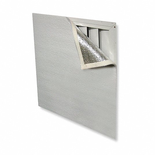Ceiling Shutter Cover: 48, 48 in Wd (In.), Insulated, Trim to Fit