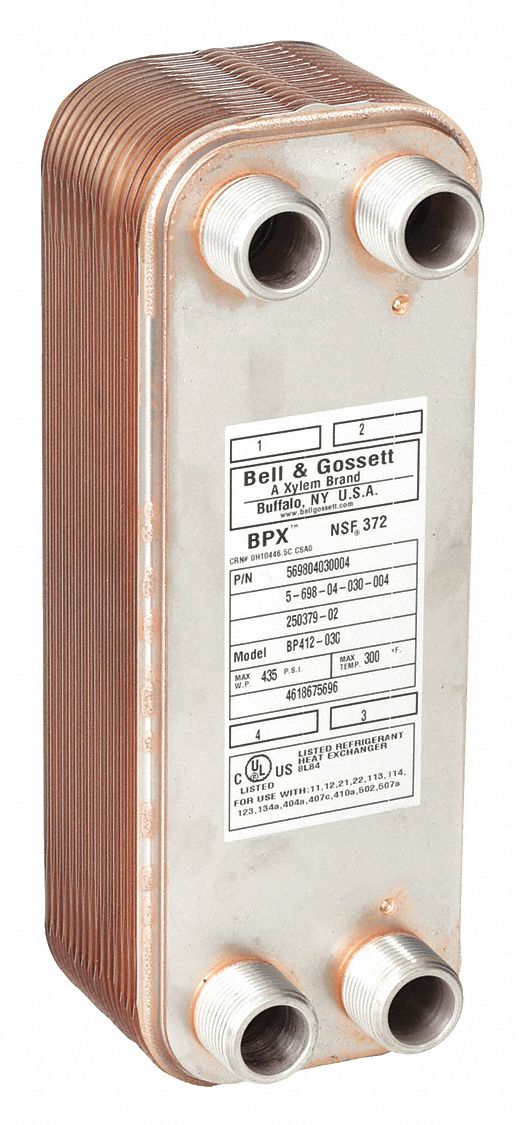 295,000 BtuH Water / 46,500 BtuH Oil, 50 gpm, Heat Exchanger 2NXT4