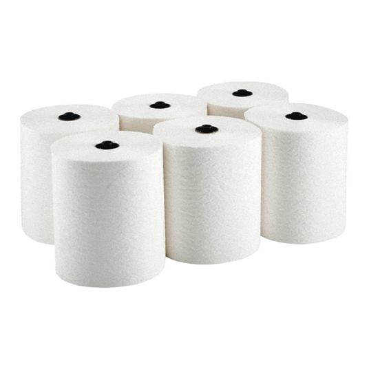 GEORGIA-PACIFIC Paper Towel Roll: White, 8 in Roll Wd, 425 ft Roll Lg,  Continuous Sheet Lg, 6 PK