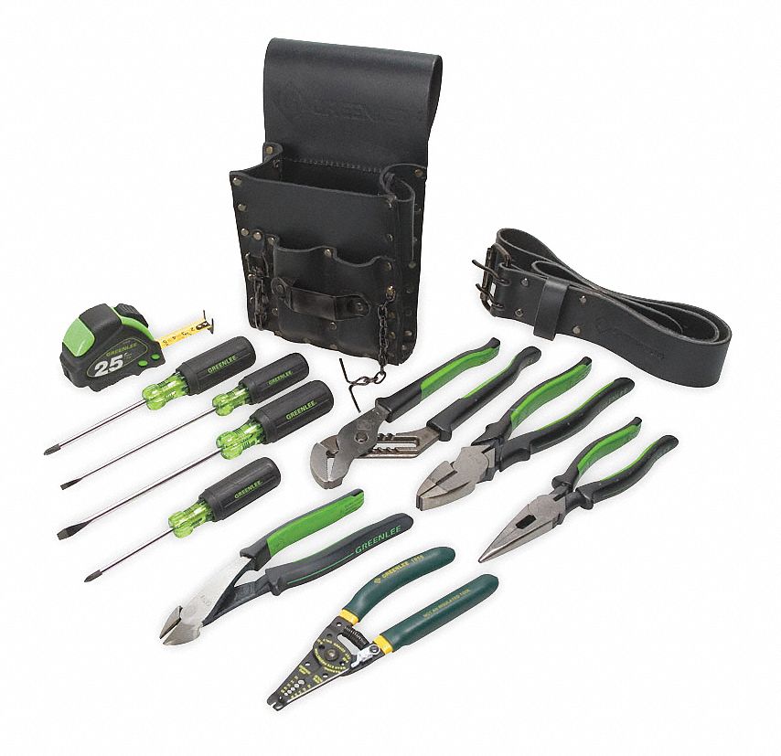 Greenlee 10 Total Pcs Tool Pouch Electricians Tool Kit 2nyh30159