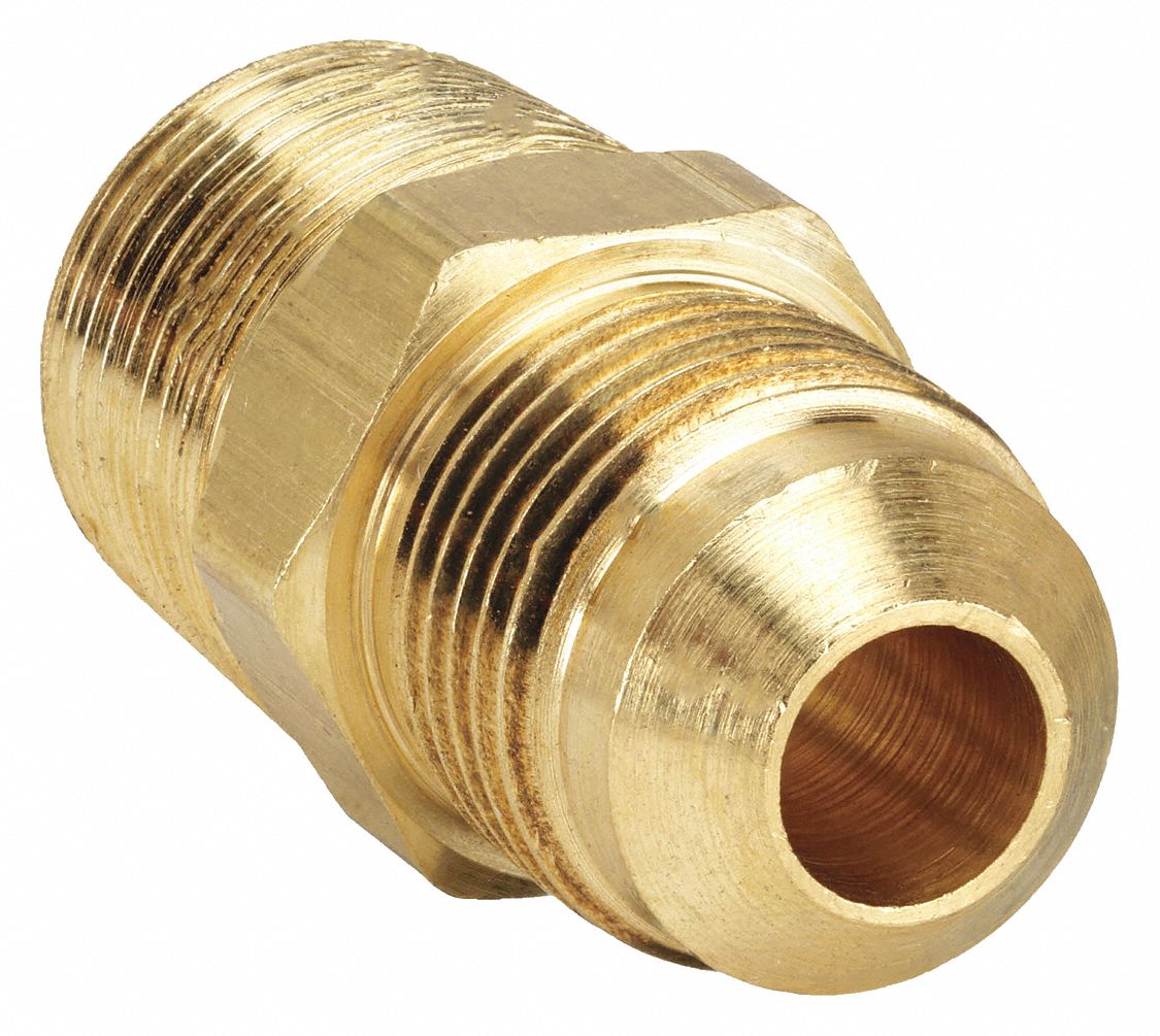 MALE CONNECTOR: FOR ¼ IN TUBE OD, ¼ IN PIPE SIZE, FLARED X MNPT, 1 7/32 IN L, 10 PK