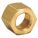 NUT: BRASS, COMPRESSION, FOR ¼ IN TUBE OD, 7/16-24 THREADING SIZE, THERMOPLASTIC