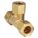 UNION TEE: BRASS, COMPRESSION X COMPRESSION X COMPRESSION, 7/16-24 THREADING SIZE