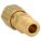 MALE CONNECTOR: BRASS, COMPRESSION X MNPT, ⅛ IN PIPE SIZE, FOR ¼ IN TUBE OD