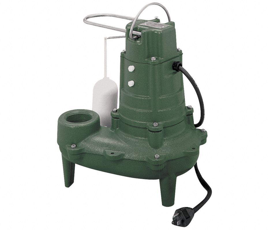 ZOELLER Bomba de Aguas Residuales Sumergible, 1/2 HP Automático, 115
