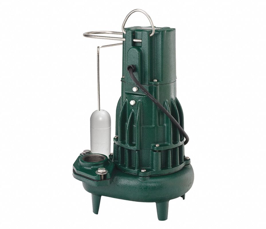ZOELLER Bomba de Aguas Residuales Sumergible, 1 HP Automático, 230