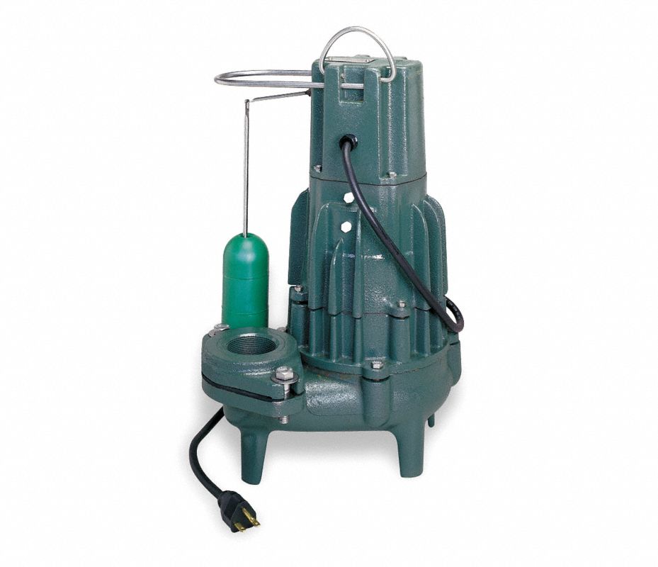 ZOELLER Bomba de Aguas Residuales Sumergible, 1/2 HP Automático, 115
